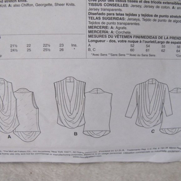 Must Bundle - New McCall's M6841 Sewing Pattern - Picture 6 of 7